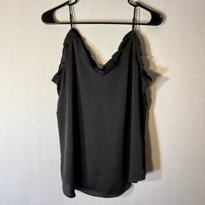 Express Black Ruffle Camisole